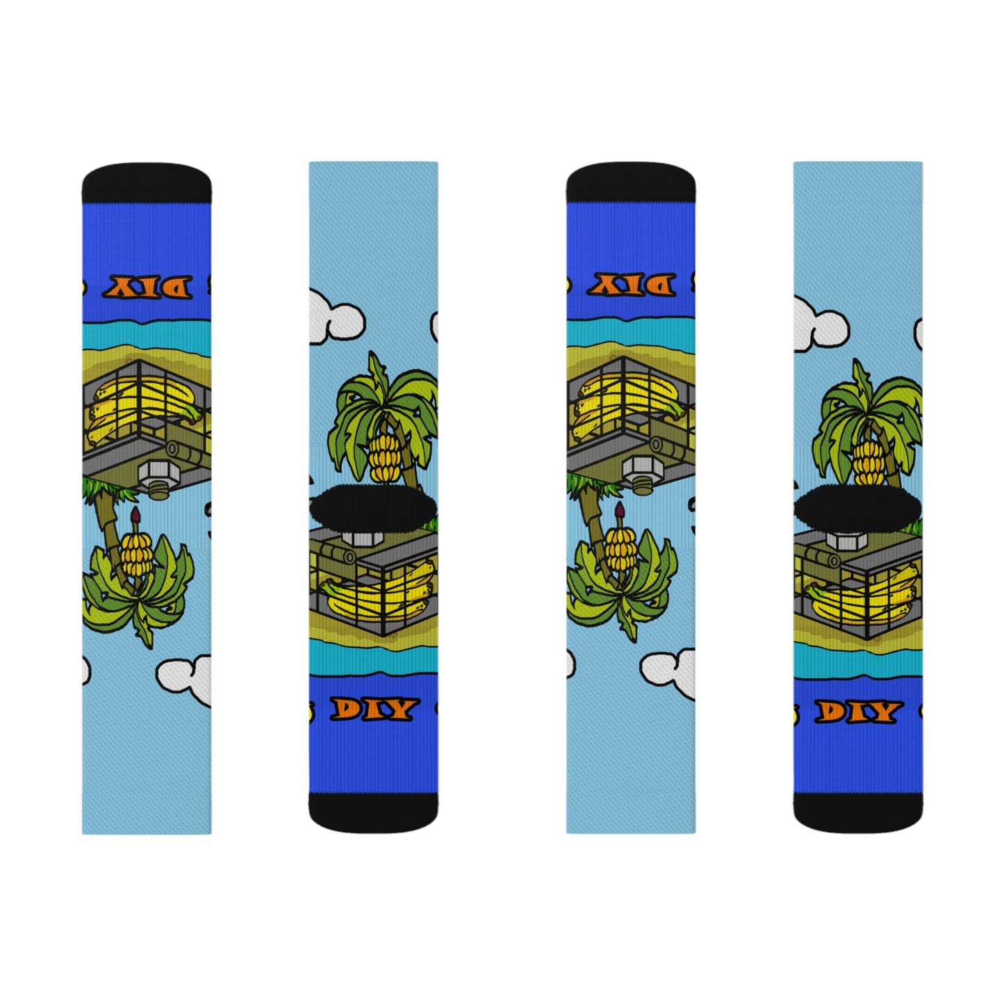 Banana Holiday Sublimation Socks