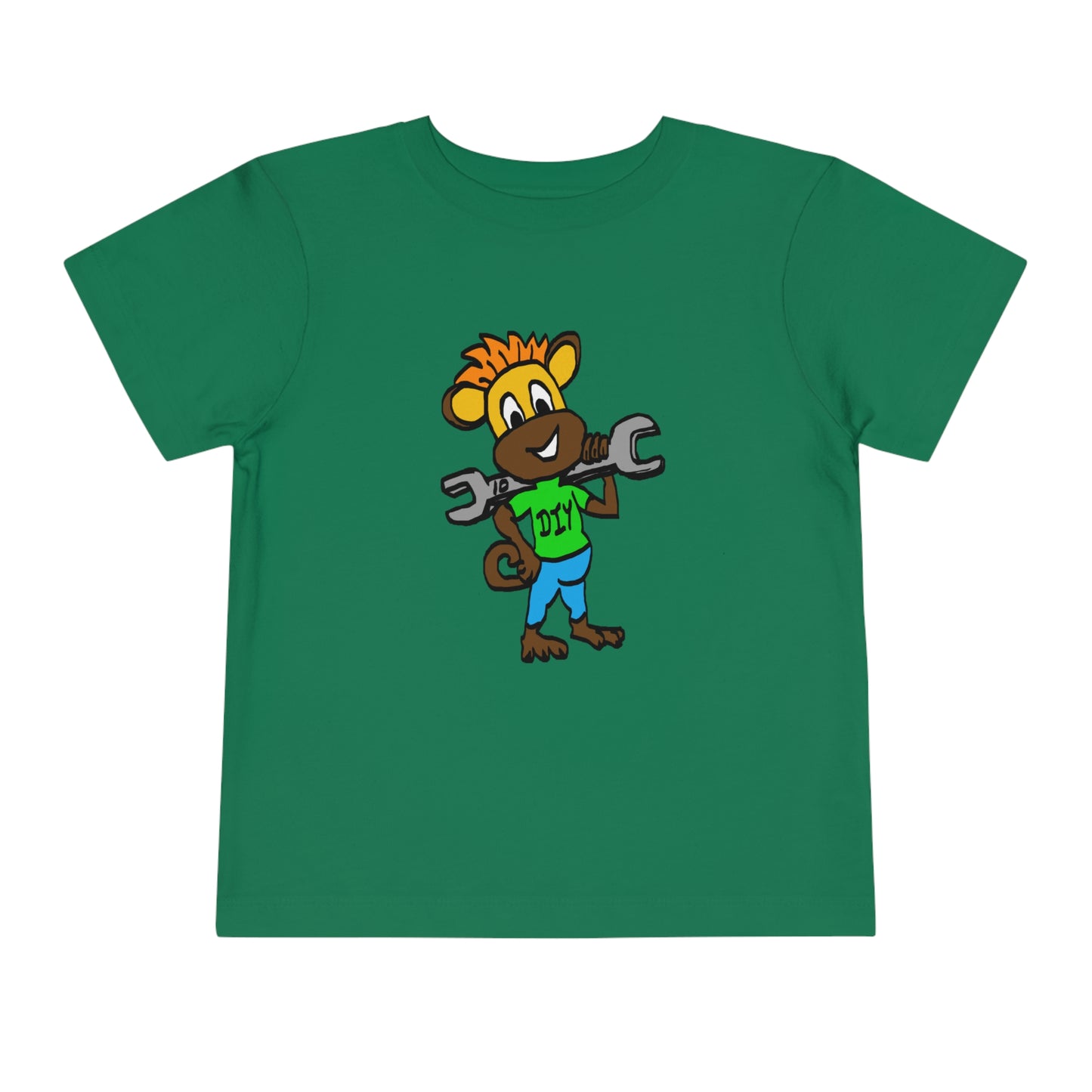 Toddler Short Sleeve Tee - DIY Monkey green top