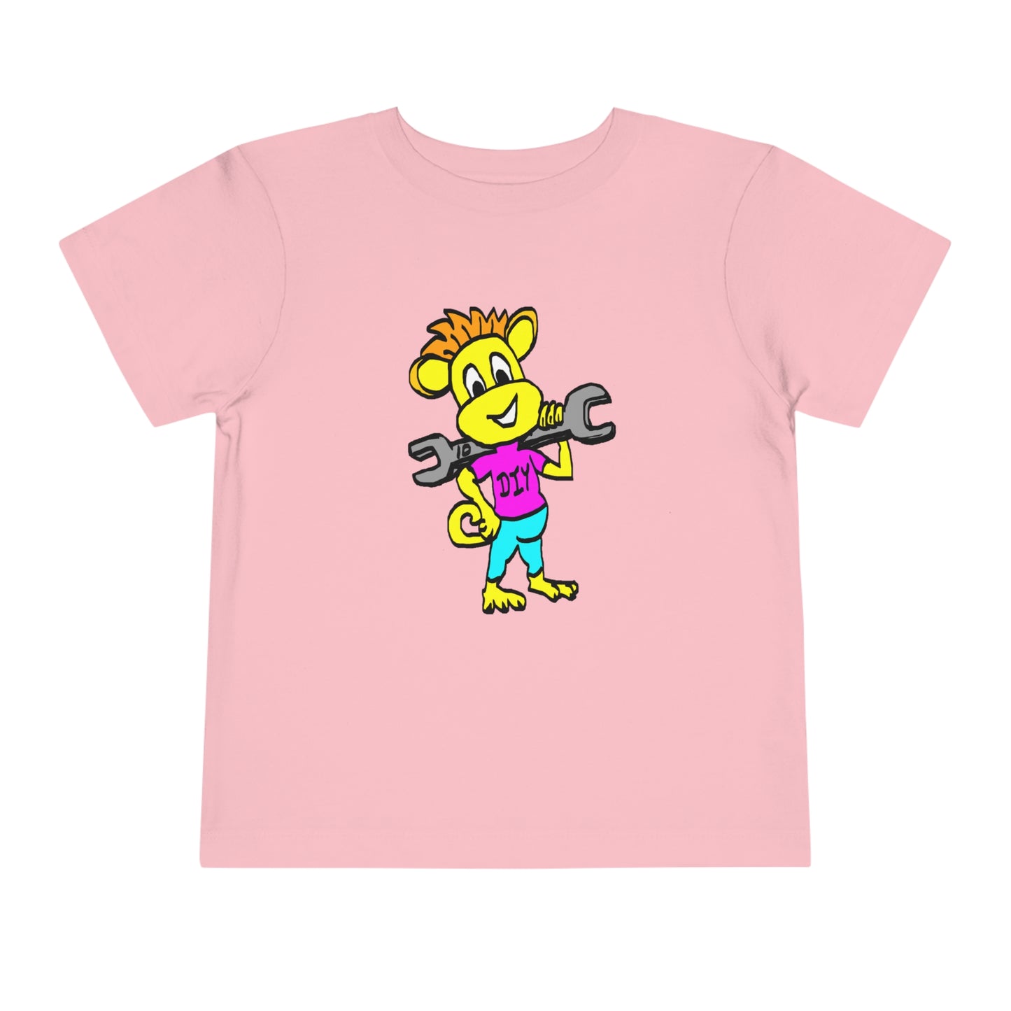 Toddler Short Sleeve Tee - DIY Monkey pink top