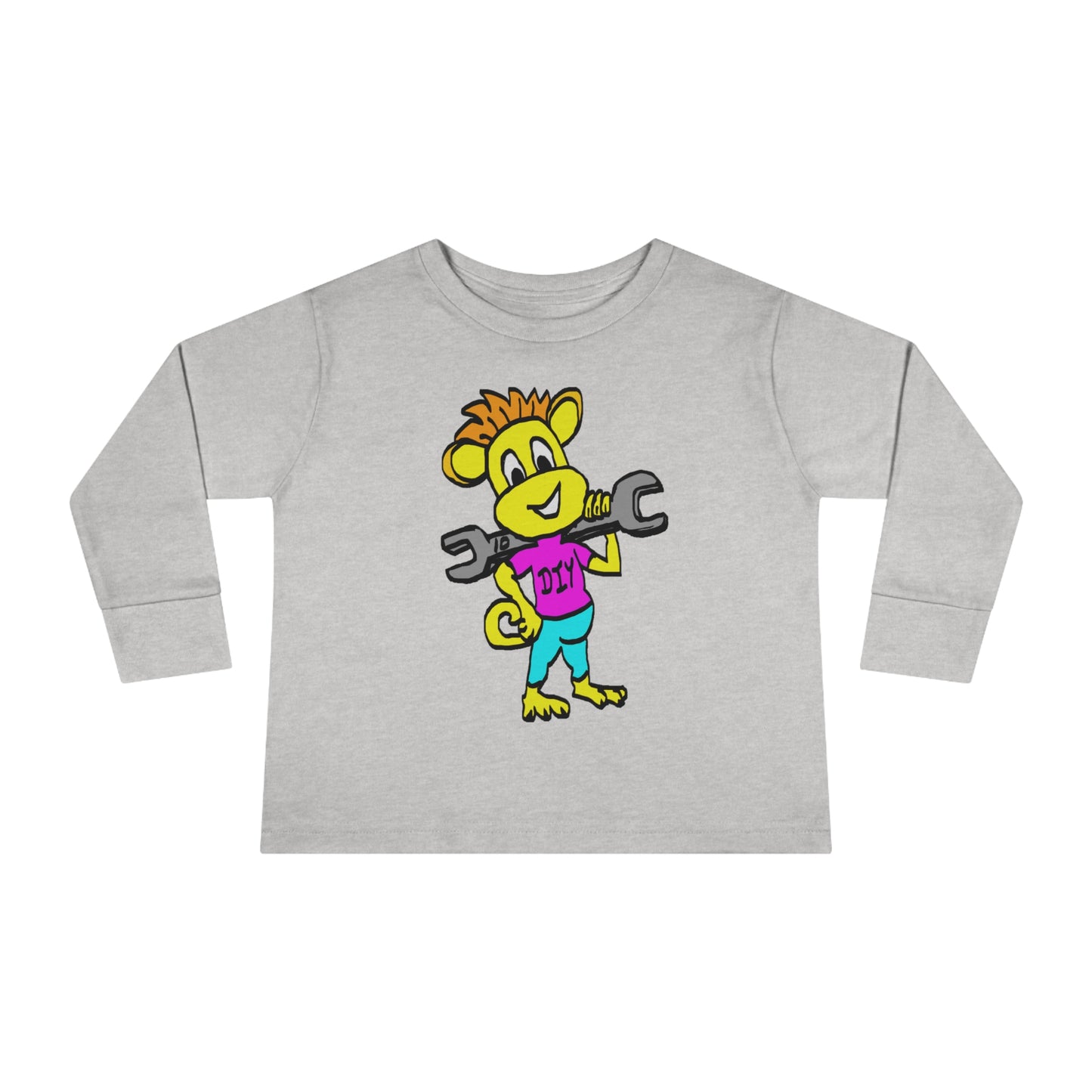 Toddler Long Sleeve Tee - DIY Monkey pink top