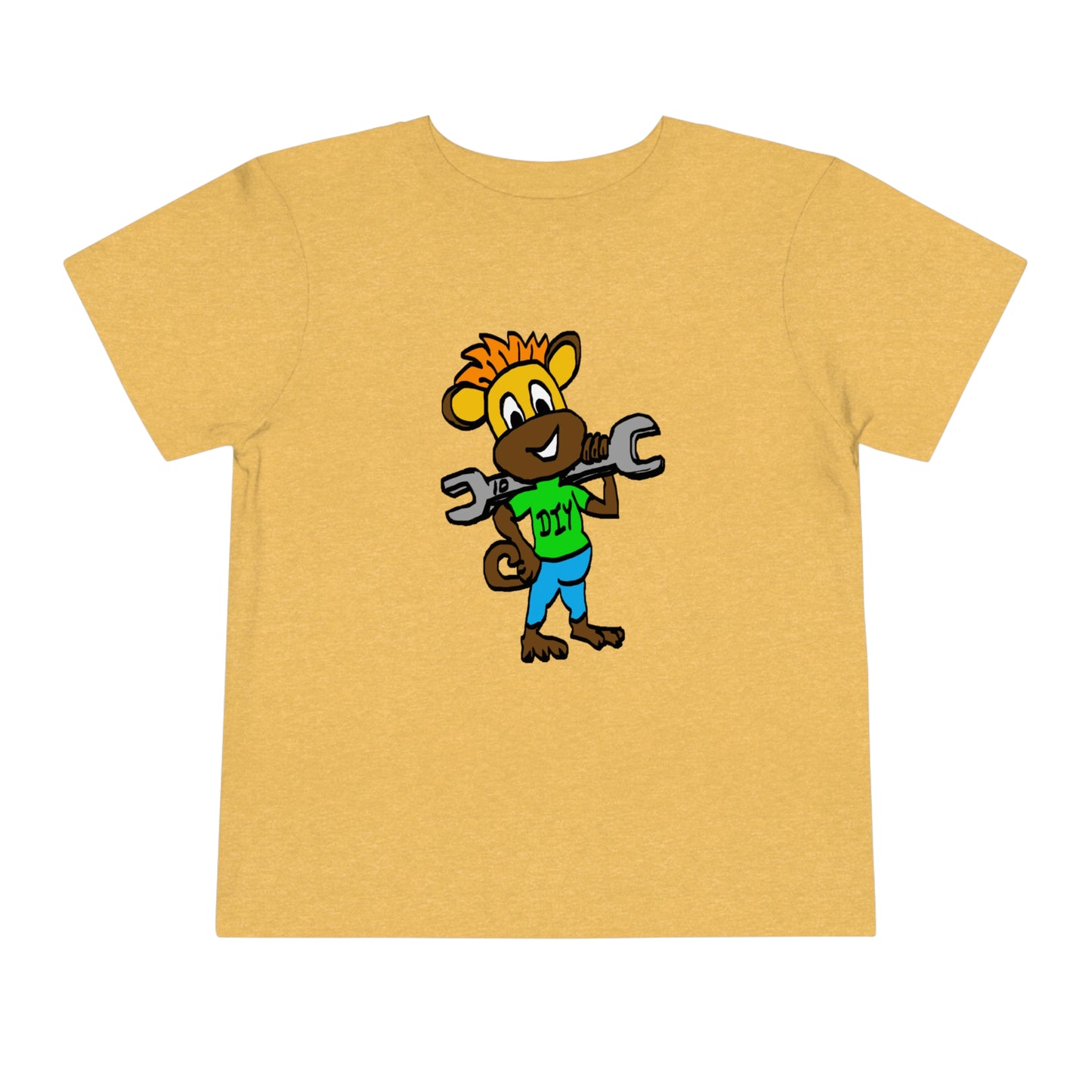 Toddler Short Sleeve Tee - DIY Monkey green top