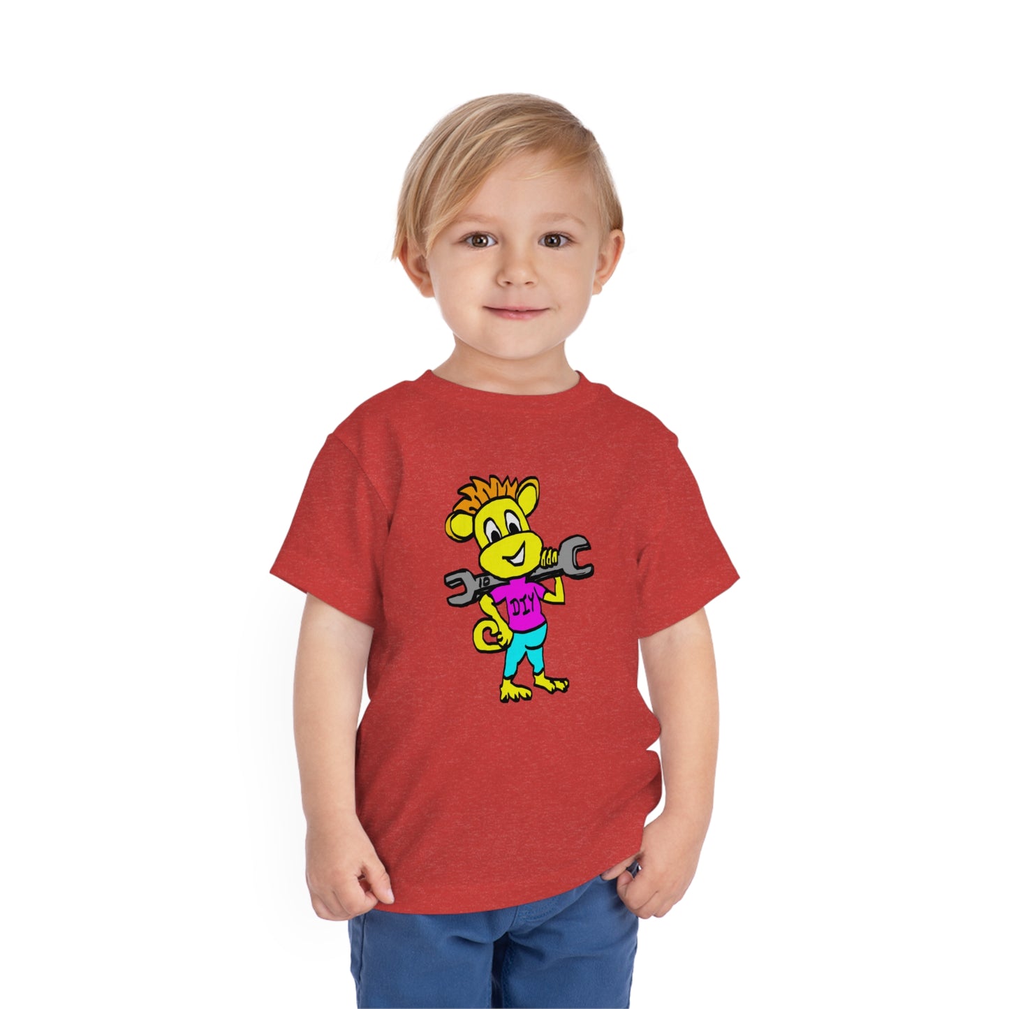 Toddler Short Sleeve Tee - DIY Monkey pink top