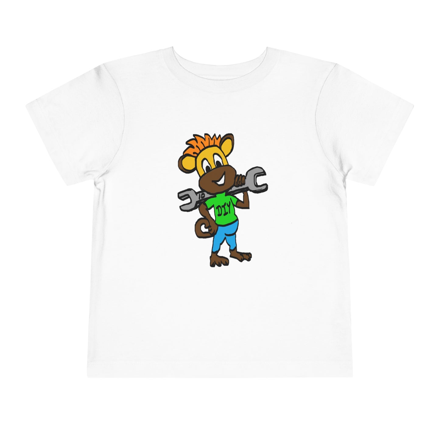 Toddler Short Sleeve Tee - DIY Monkey green top