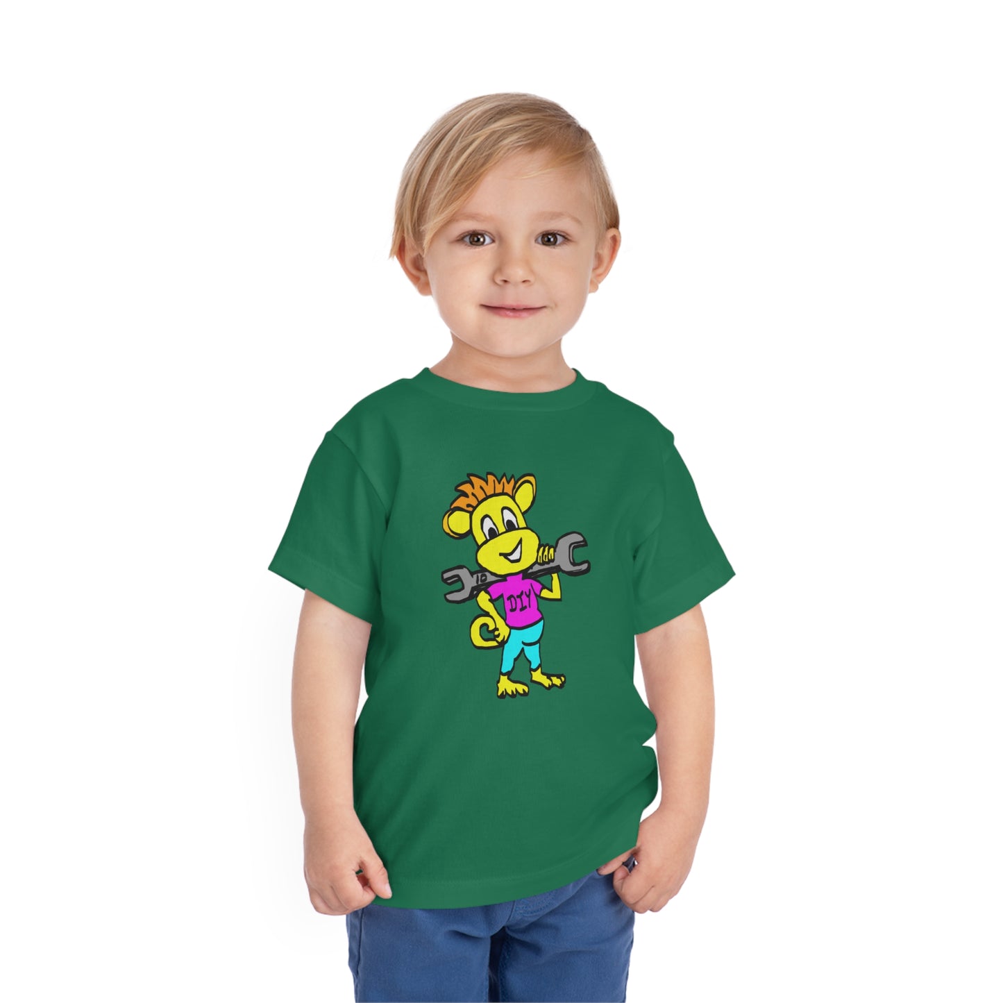 Toddler Short Sleeve Tee - DIY Monkey pink top