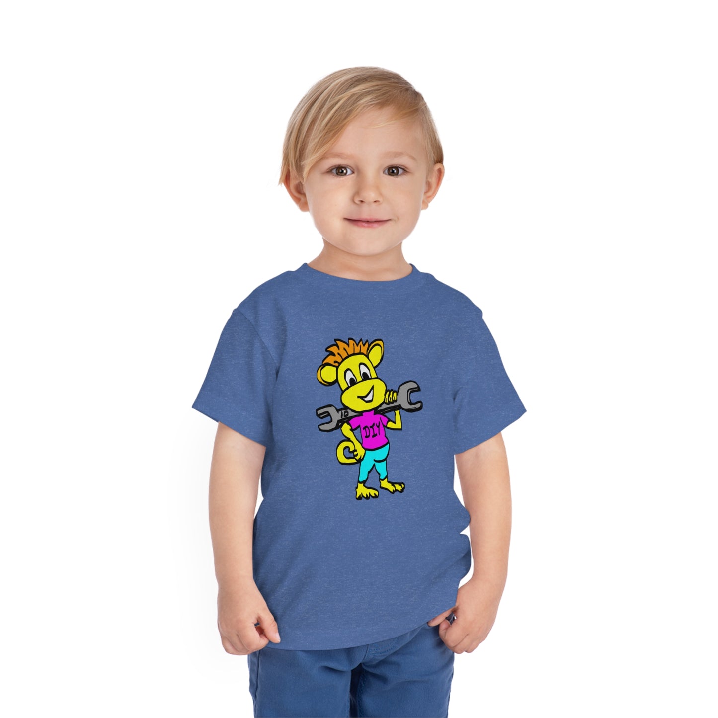 Toddler Short Sleeve Tee - DIY Monkey pink top