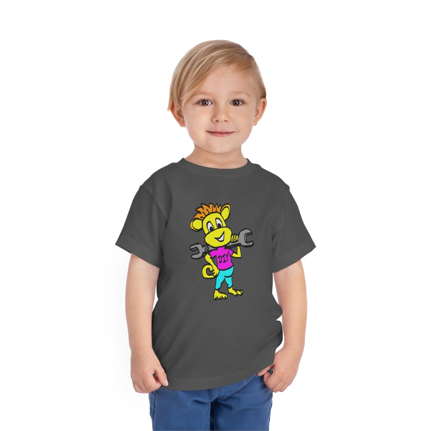 Toddler Short Sleeve Tee - DIY Monkey pink top