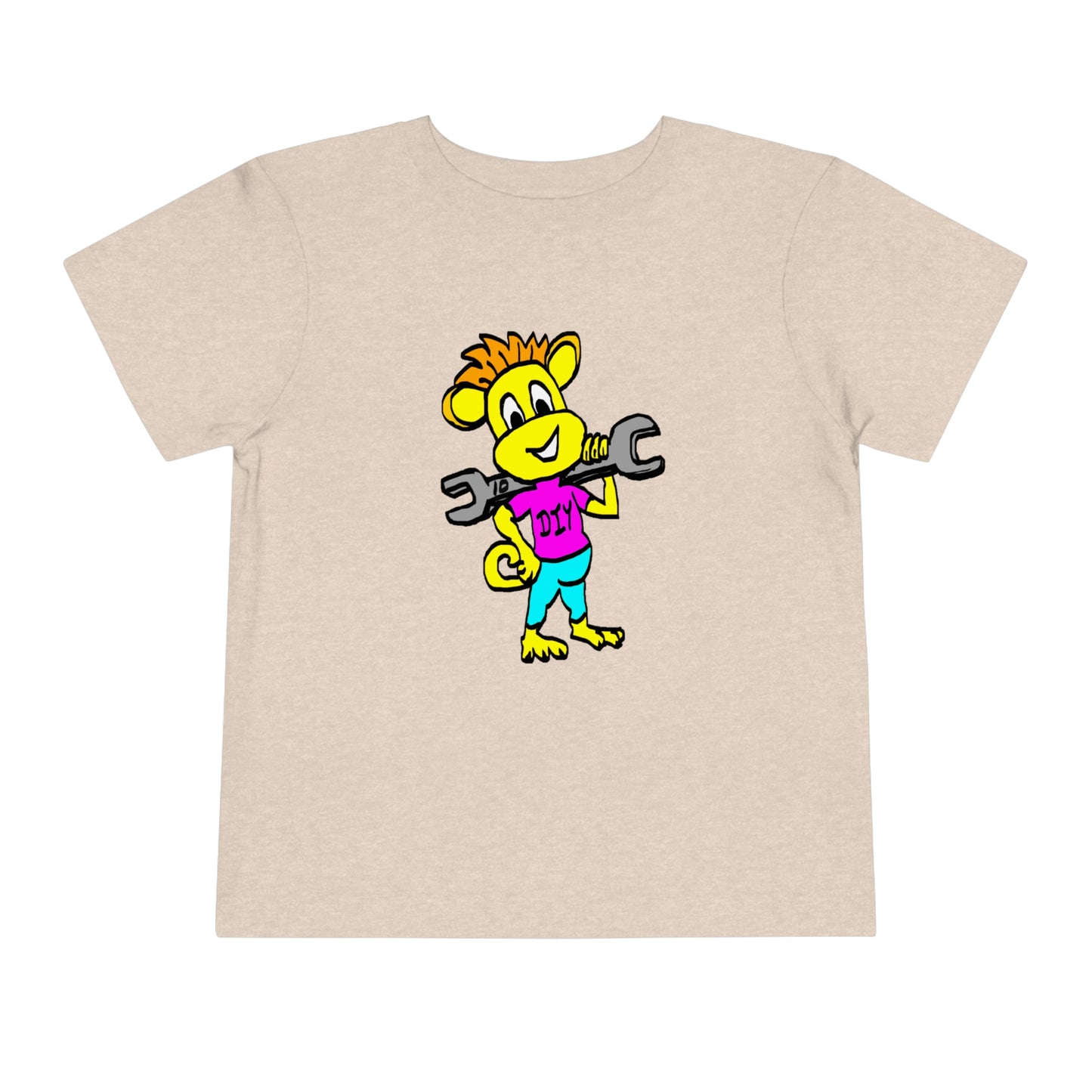 Toddler Short Sleeve Tee - DIY Monkey pink top