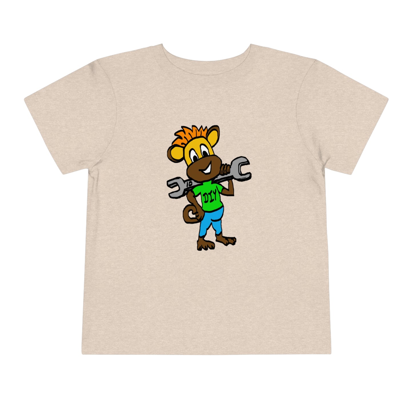 Toddler Short Sleeve Tee - DIY Monkey green top