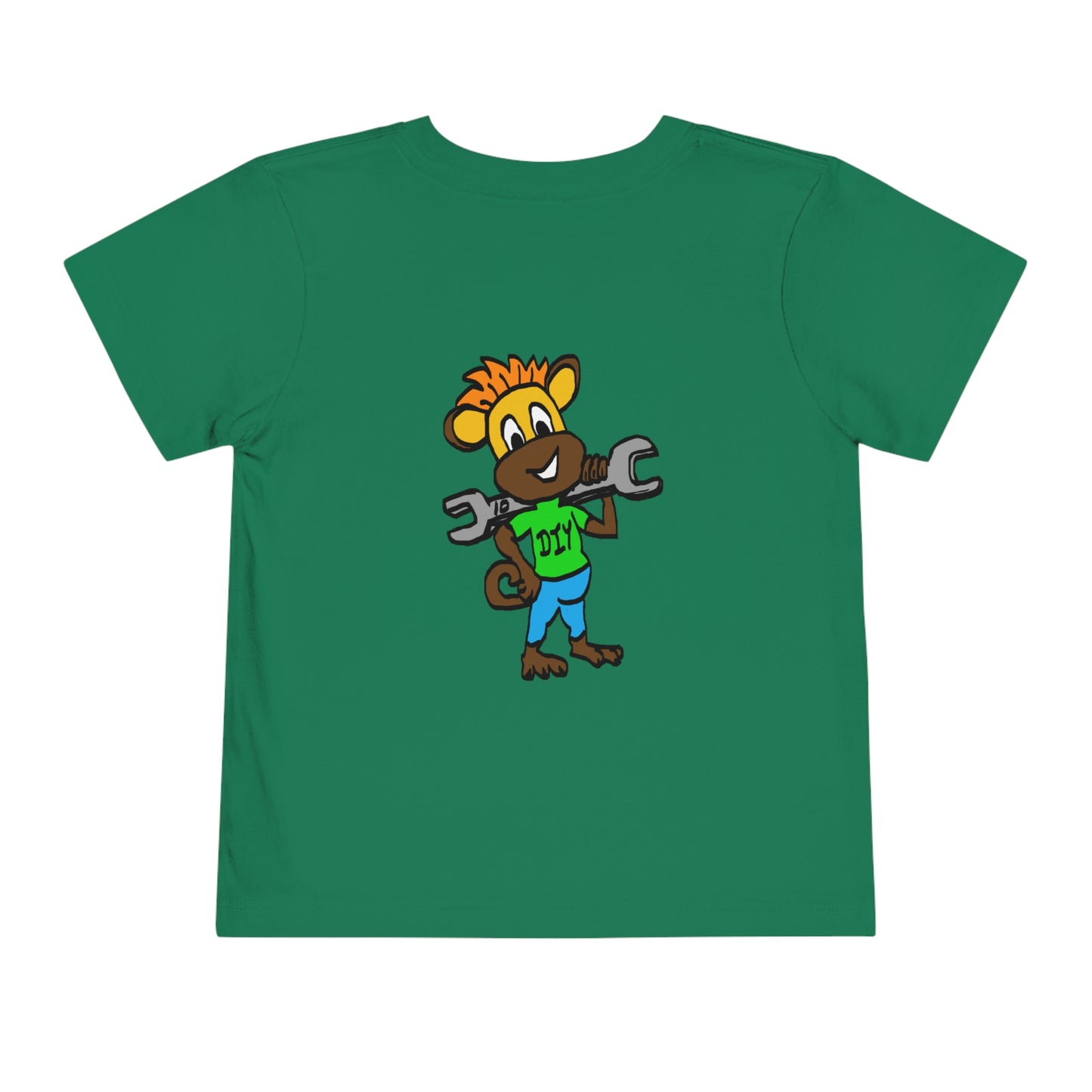 Toddler Short Sleeve Tee - DIY Monkey green top