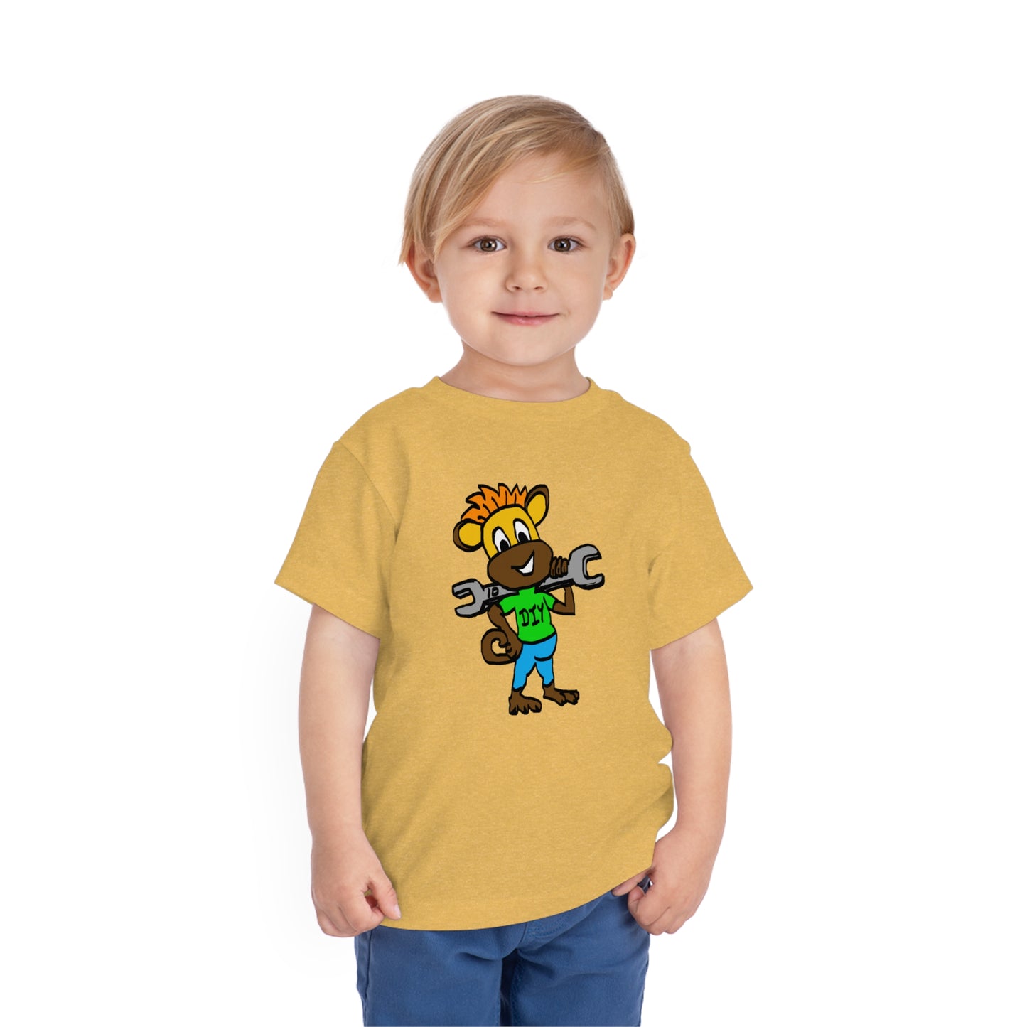 Toddler Short Sleeve Tee - DIY Monkey green top