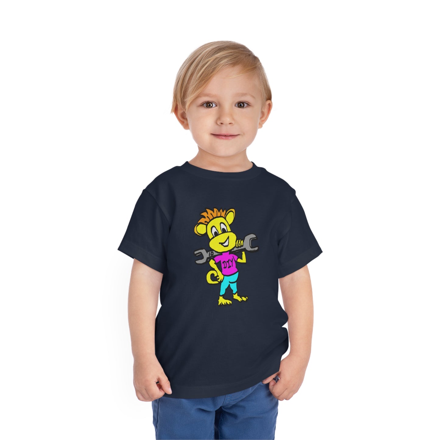 Toddler Short Sleeve Tee - DIY Monkey pink top