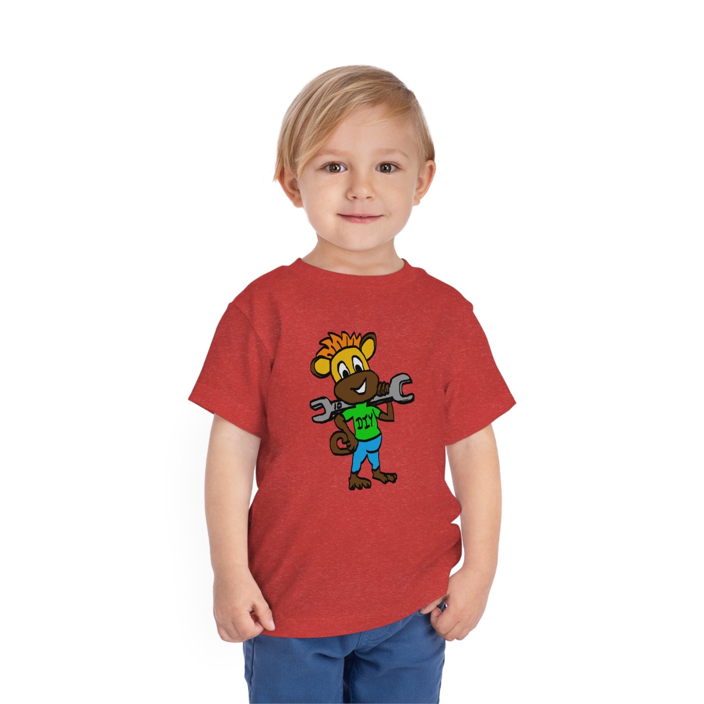 Toddler Short Sleeve Tee - DIY Monkey green top