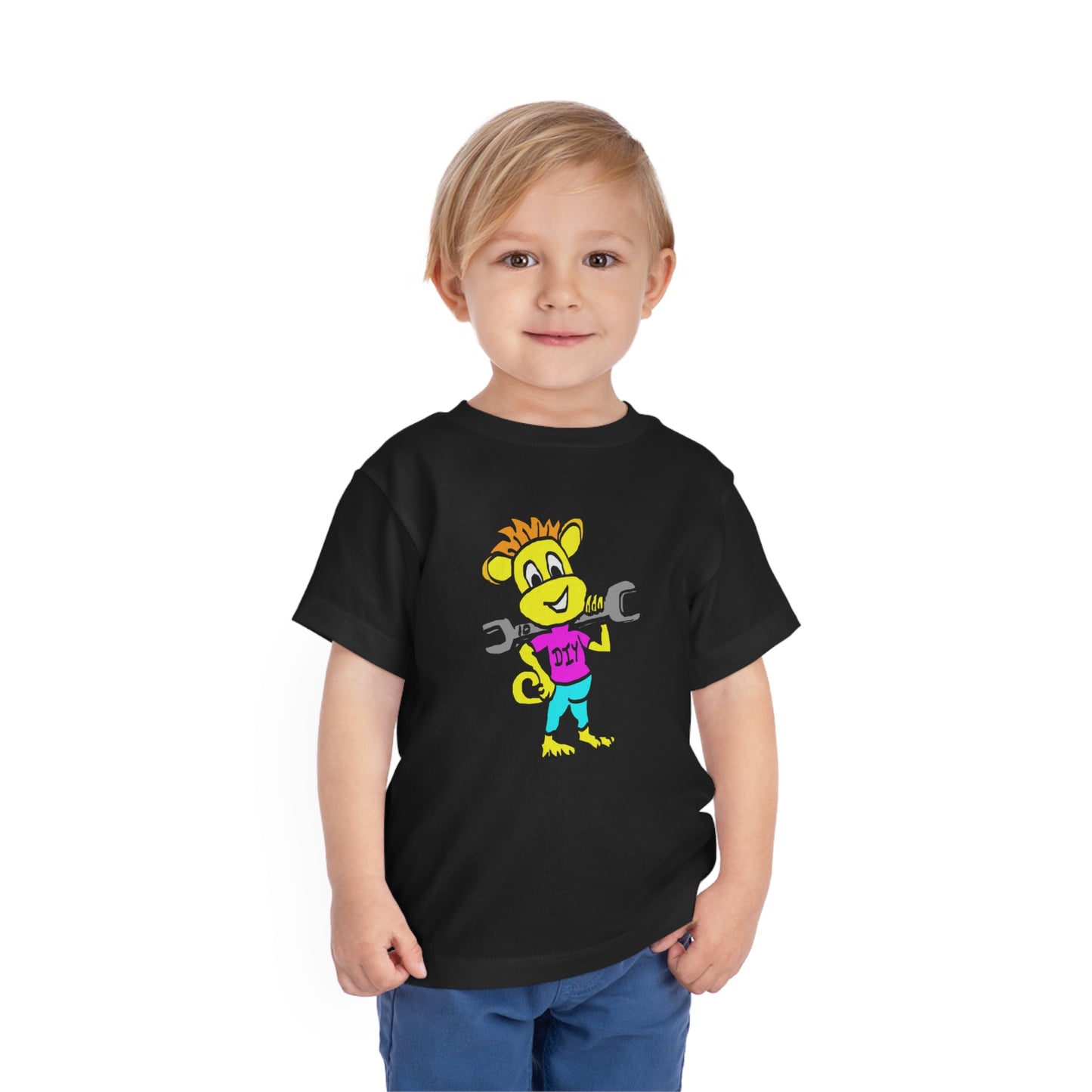 Toddler Short Sleeve Tee - DIY Monkey pink top