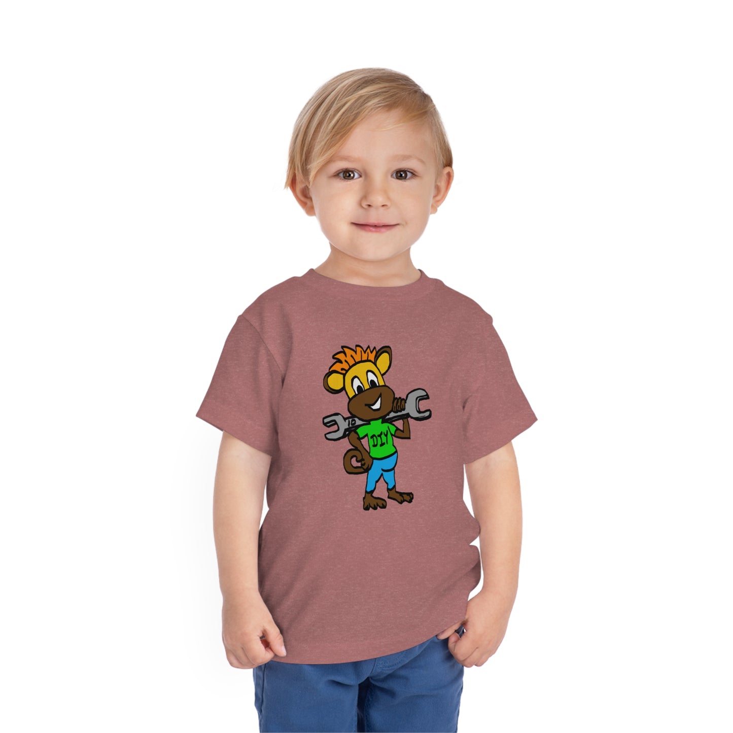 Toddler Short Sleeve Tee - DIY Monkey green top