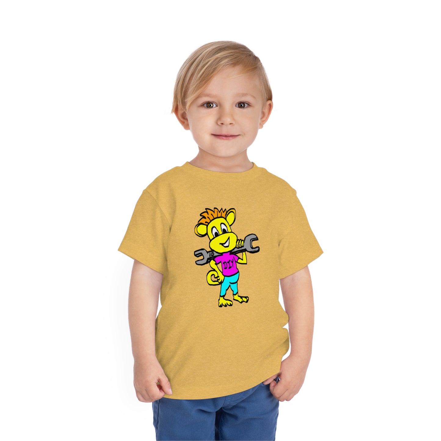 Toddler Short Sleeve Tee - DIY Monkey pink top