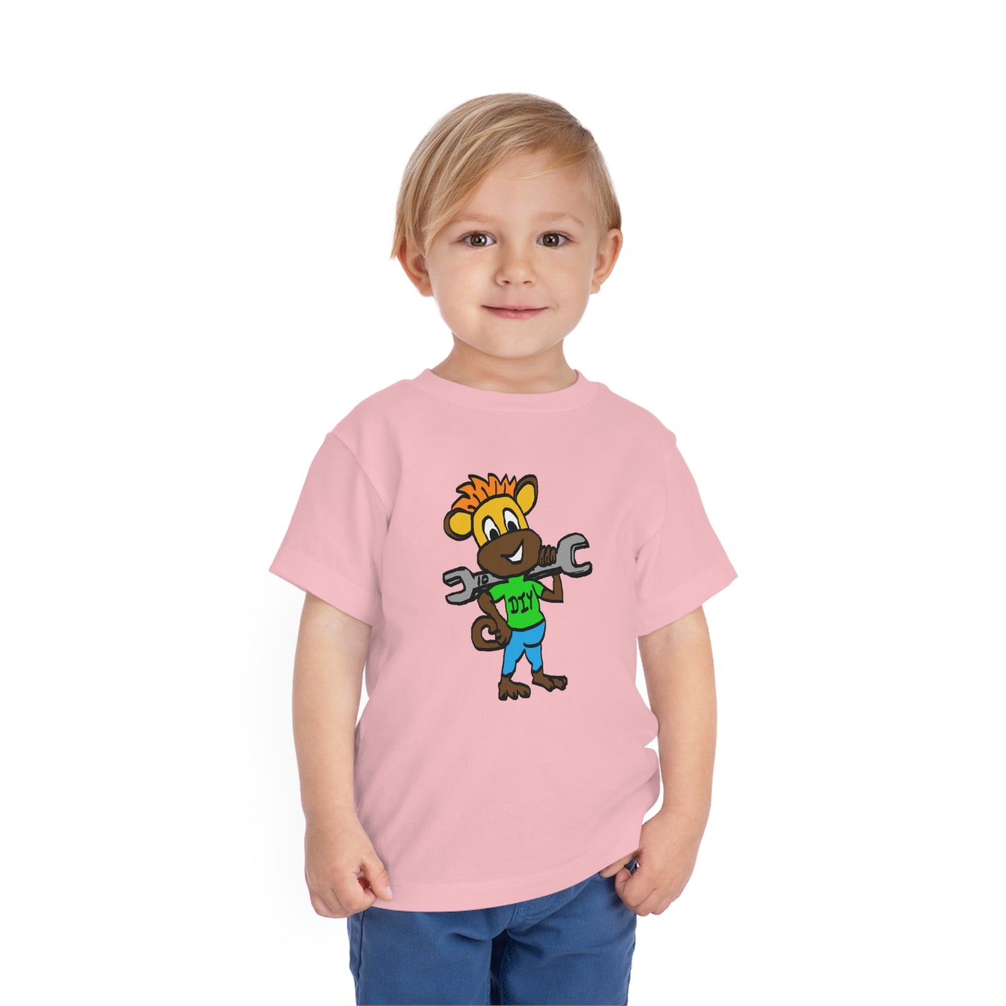 Toddler Short Sleeve Tee - DIY Monkey green top