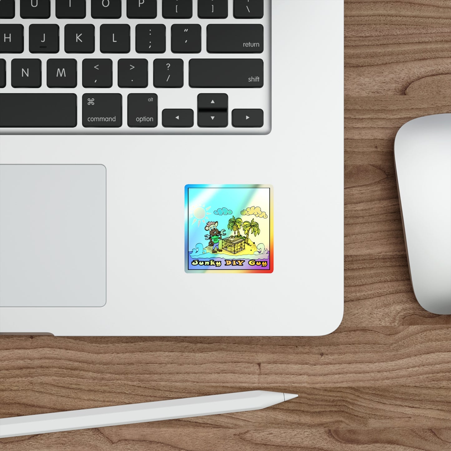 Banana Holiday Holographic Die-cut Sticker