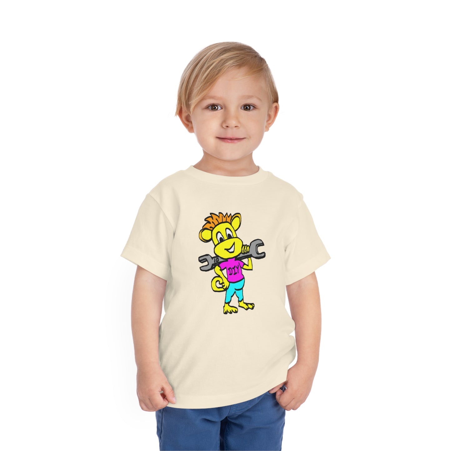 Toddler Short Sleeve Tee - DIY Monkey pink top