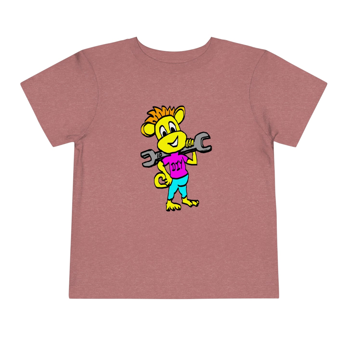 Toddler Short Sleeve Tee - DIY Monkey pink top