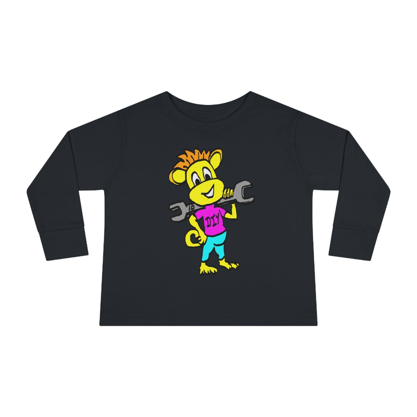 Toddler Long Sleeve Tee - DIY Monkey pink top