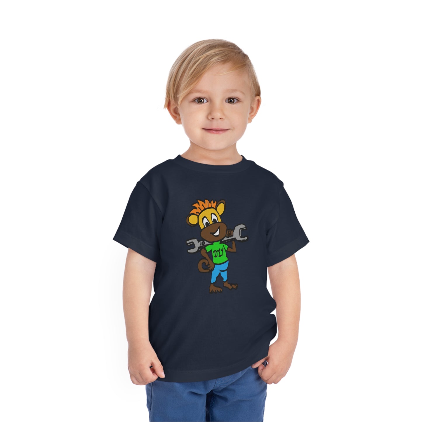 Toddler Short Sleeve Tee - DIY Monkey green top