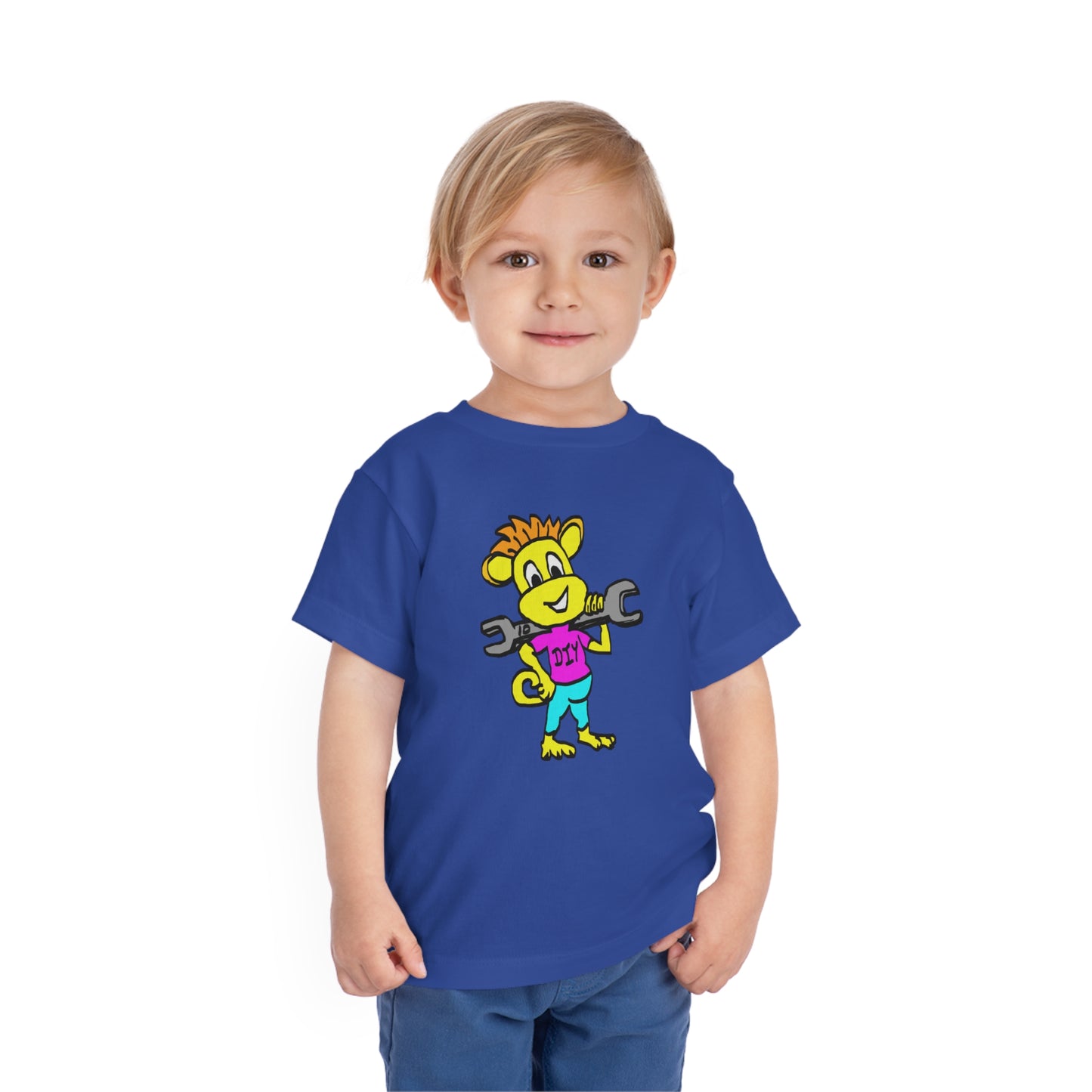 Toddler Short Sleeve Tee - DIY Monkey pink top