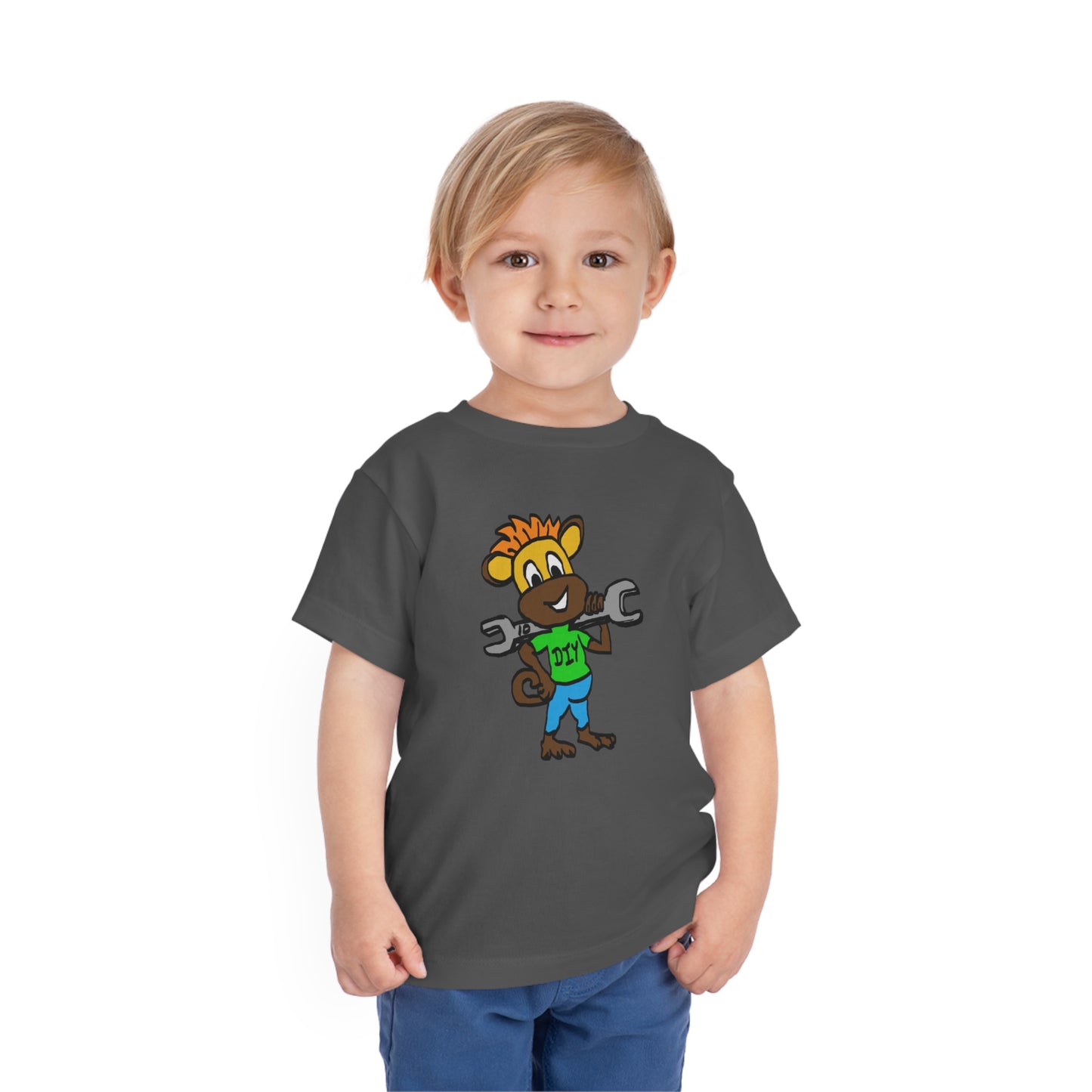 Toddler Short Sleeve Tee - DIY Monkey green top