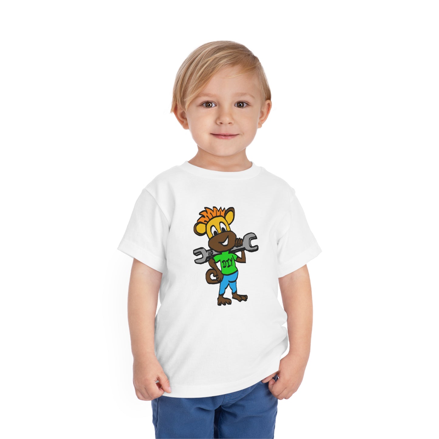 Toddler Short Sleeve Tee - DIY Monkey green top