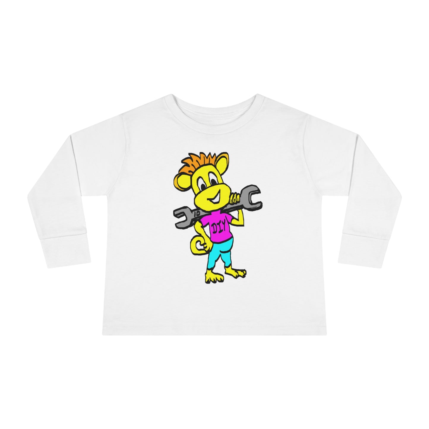 Toddler Long Sleeve Tee - DIY Monkey pink top