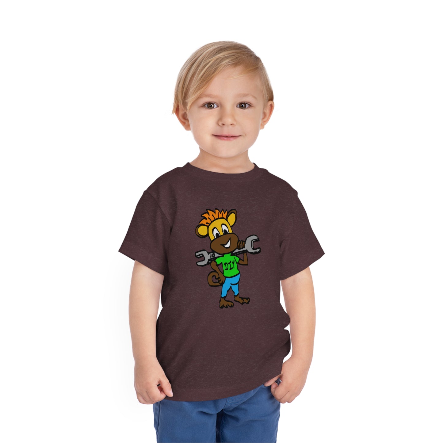 Toddler Short Sleeve Tee - DIY Monkey green top