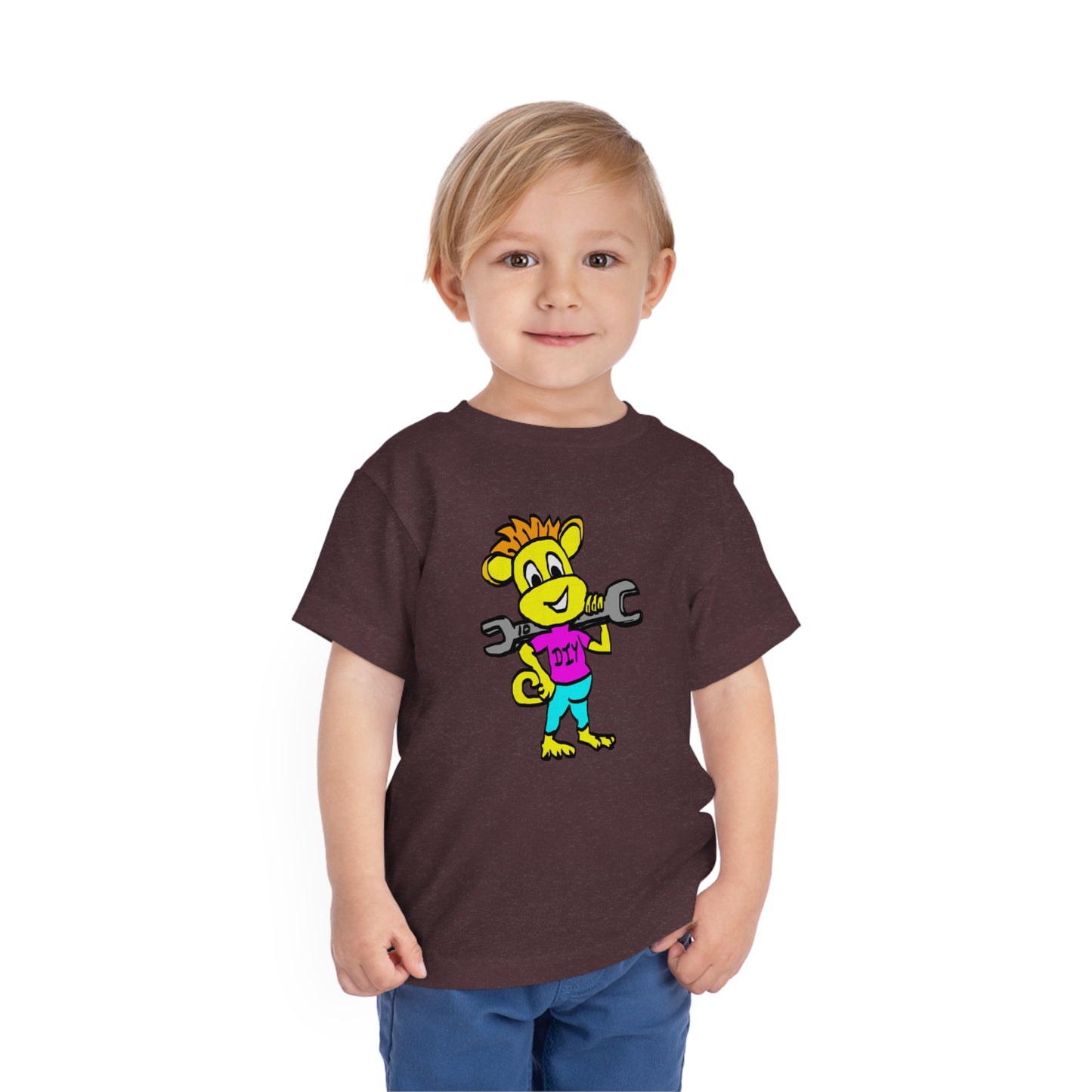Toddler Short Sleeve Tee - DIY Monkey pink top