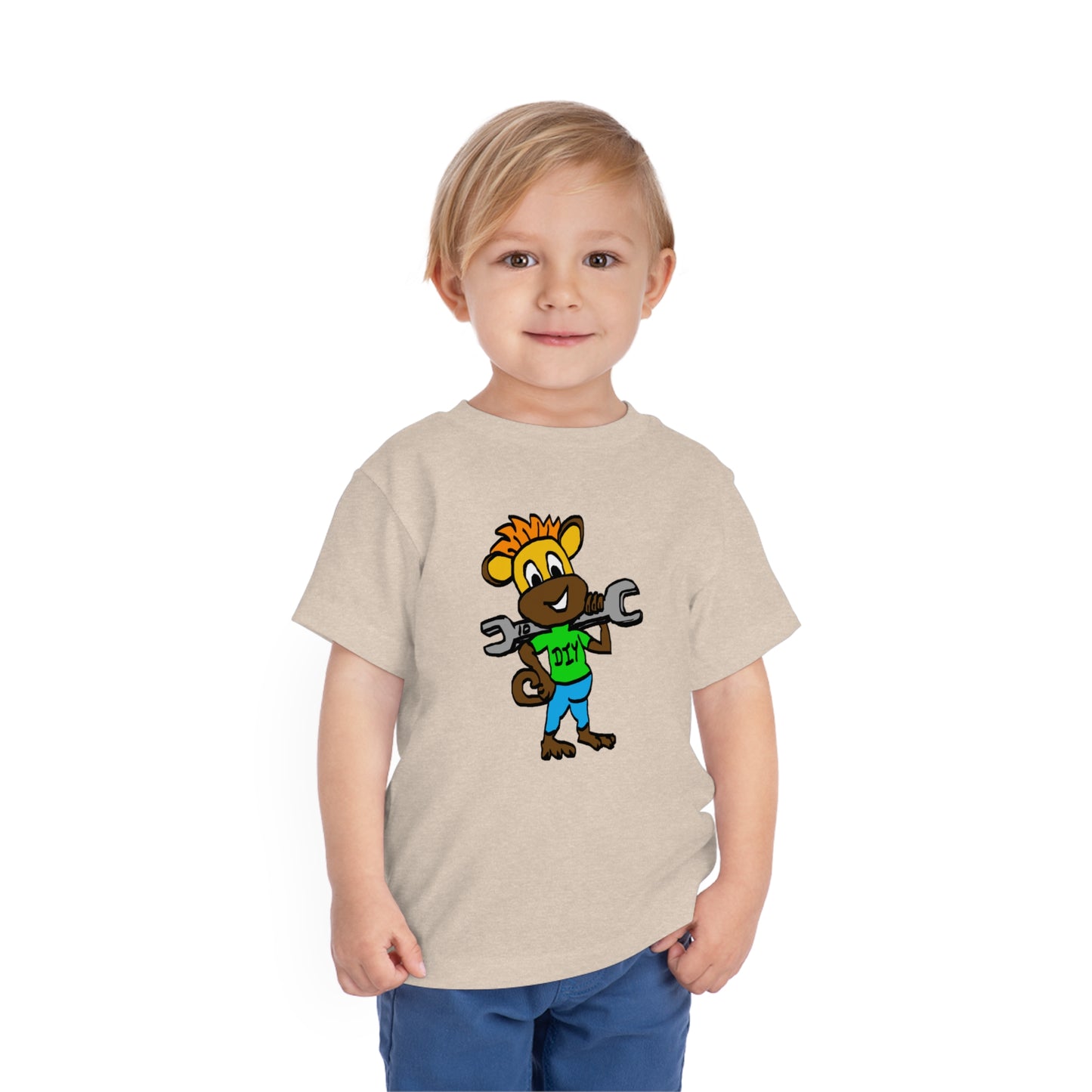 Toddler Short Sleeve Tee - DIY Monkey green top