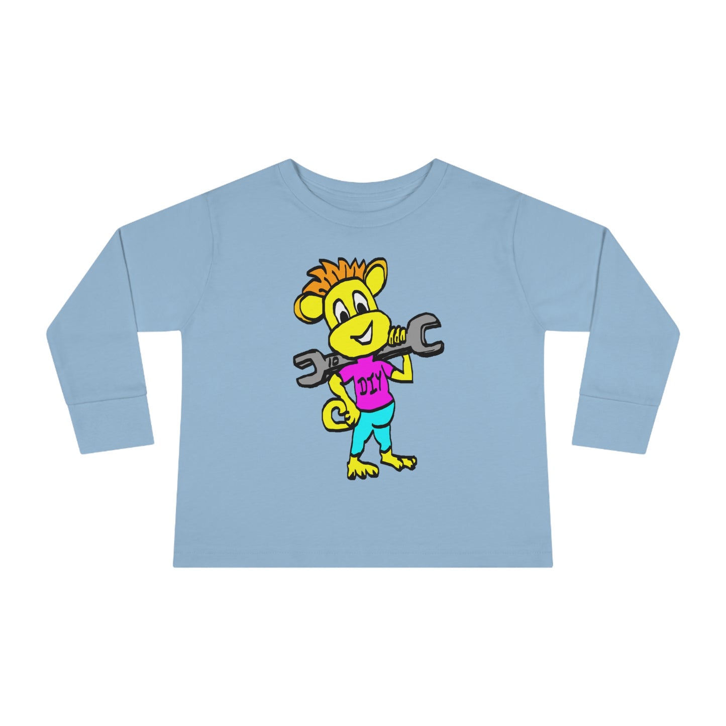 Toddler Long Sleeve Tee - DIY Monkey pink top