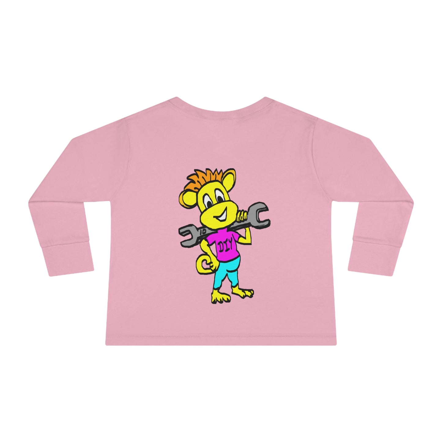 Toddler Long Sleeve Tee - DIY Monkey pink top