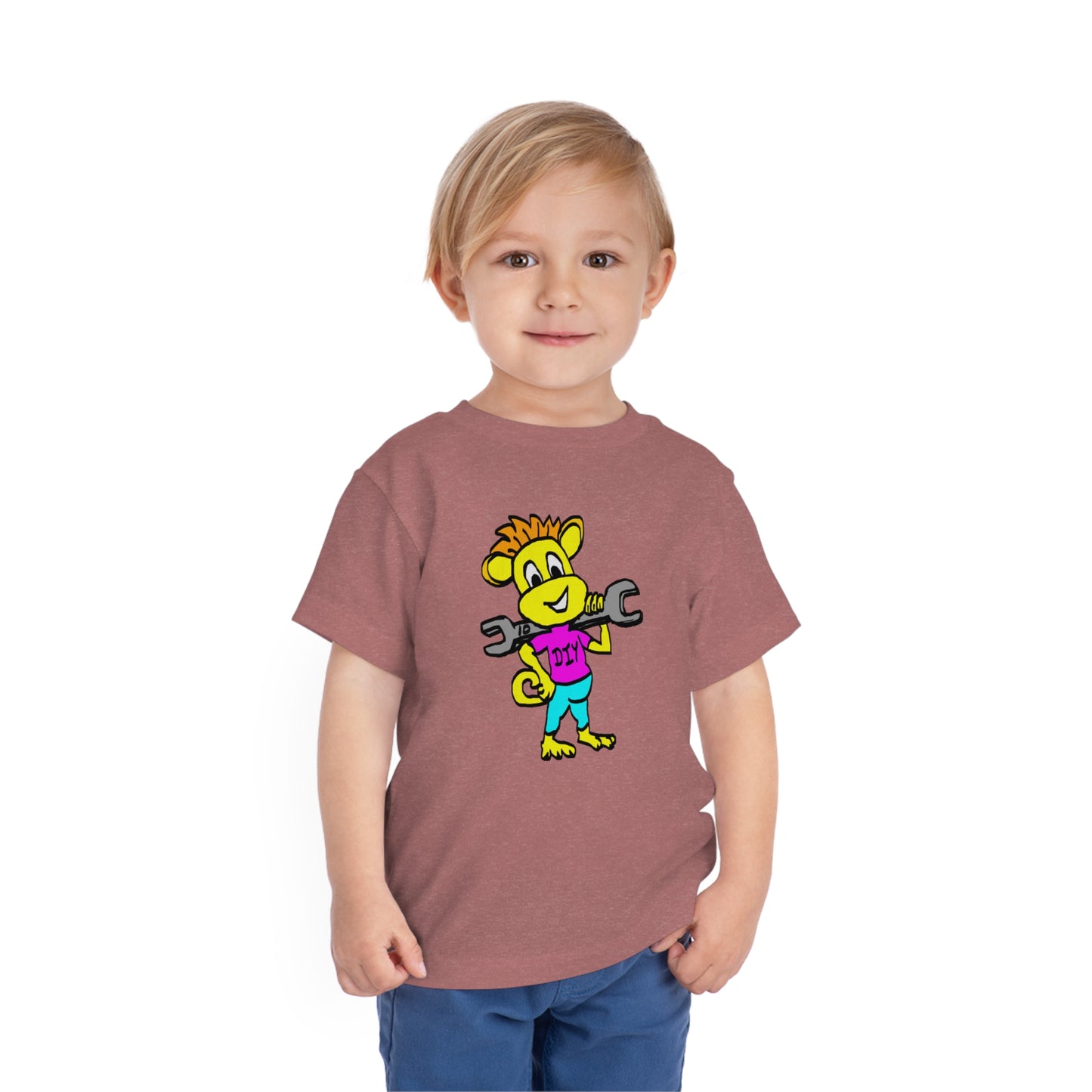 Toddler Short Sleeve Tee - DIY Monkey pink top