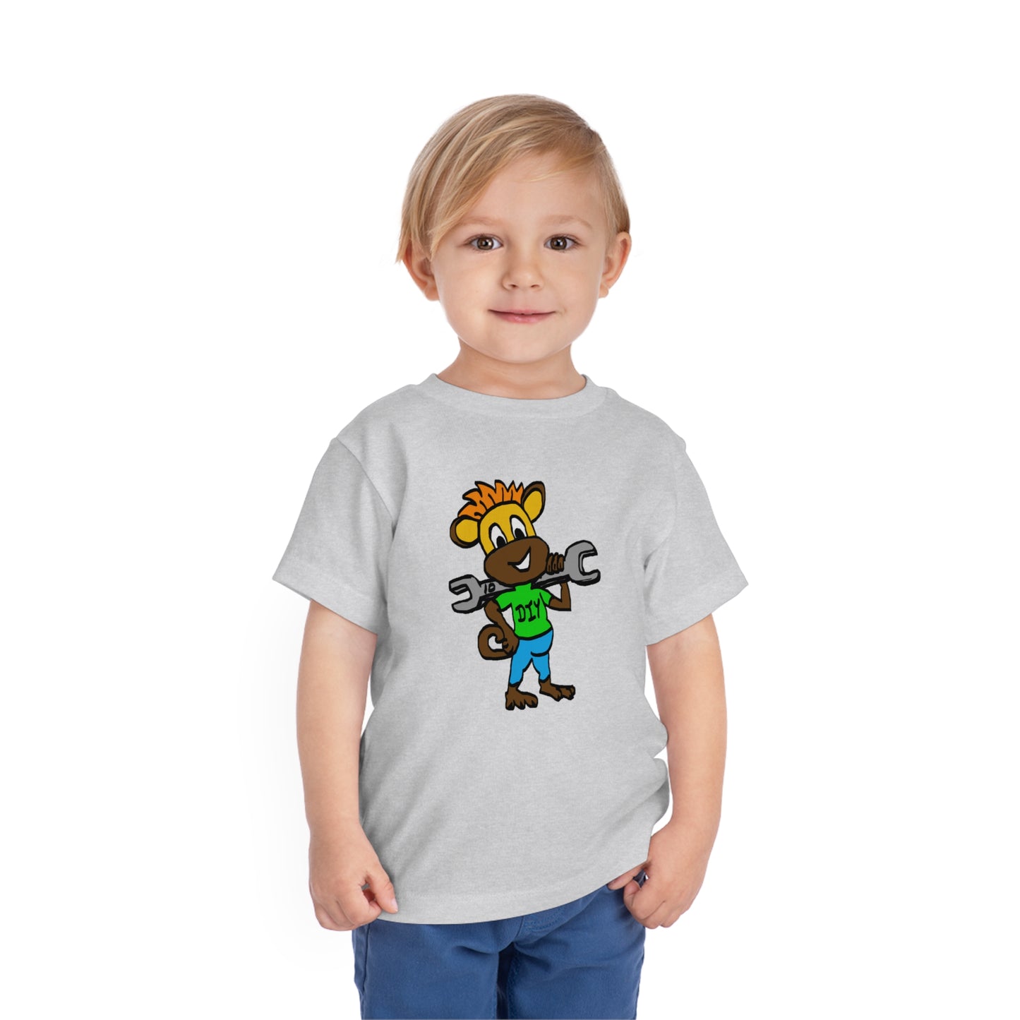 Toddler Short Sleeve Tee - DIY Monkey green top
