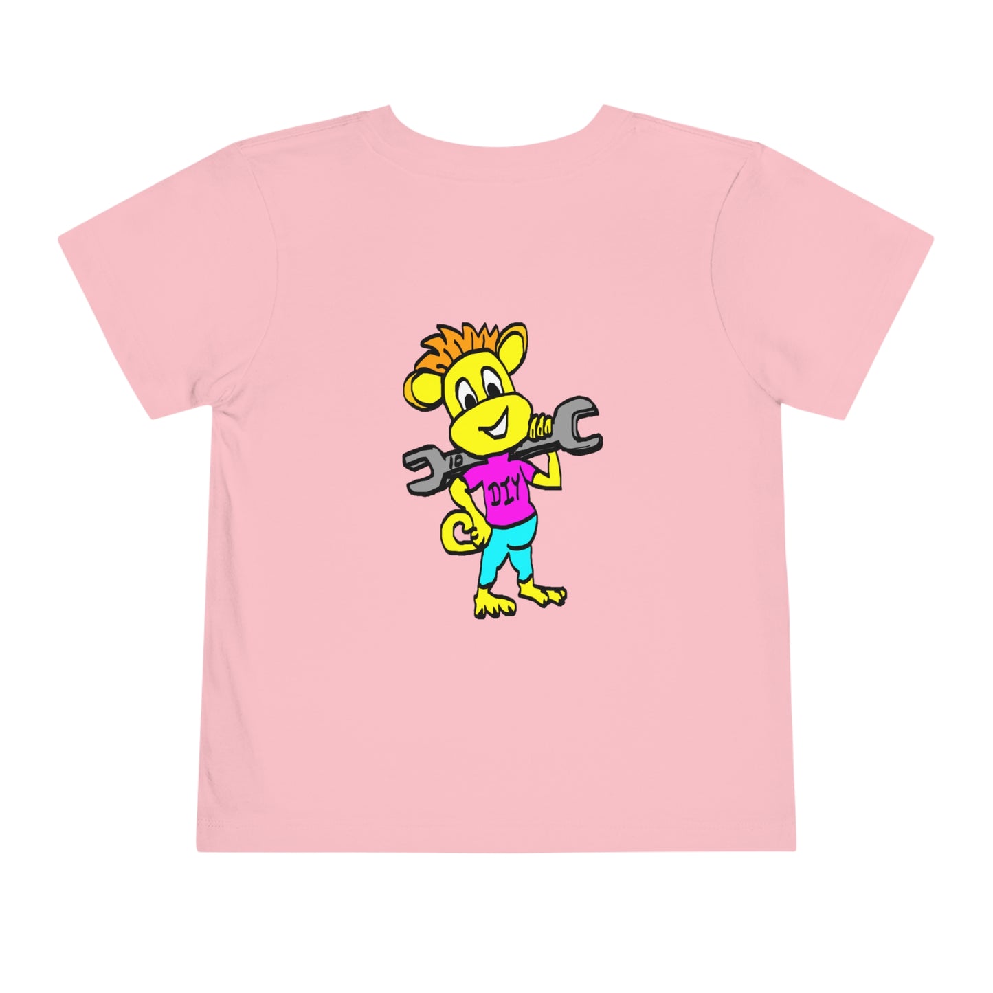 Toddler Short Sleeve Tee - DIY Monkey pink top