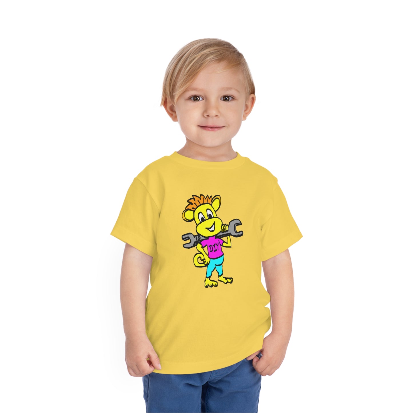 Toddler Short Sleeve Tee - DIY Monkey pink top