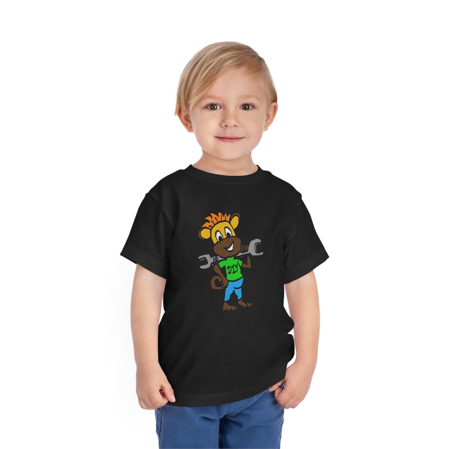 Toddler Short Sleeve Tee - DIY Monkey green top