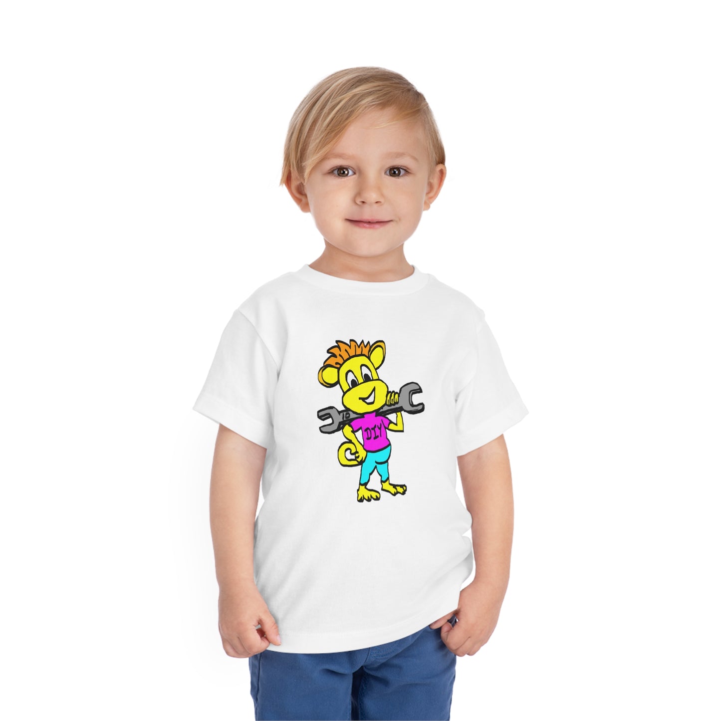 Toddler Short Sleeve Tee - DIY Monkey pink top