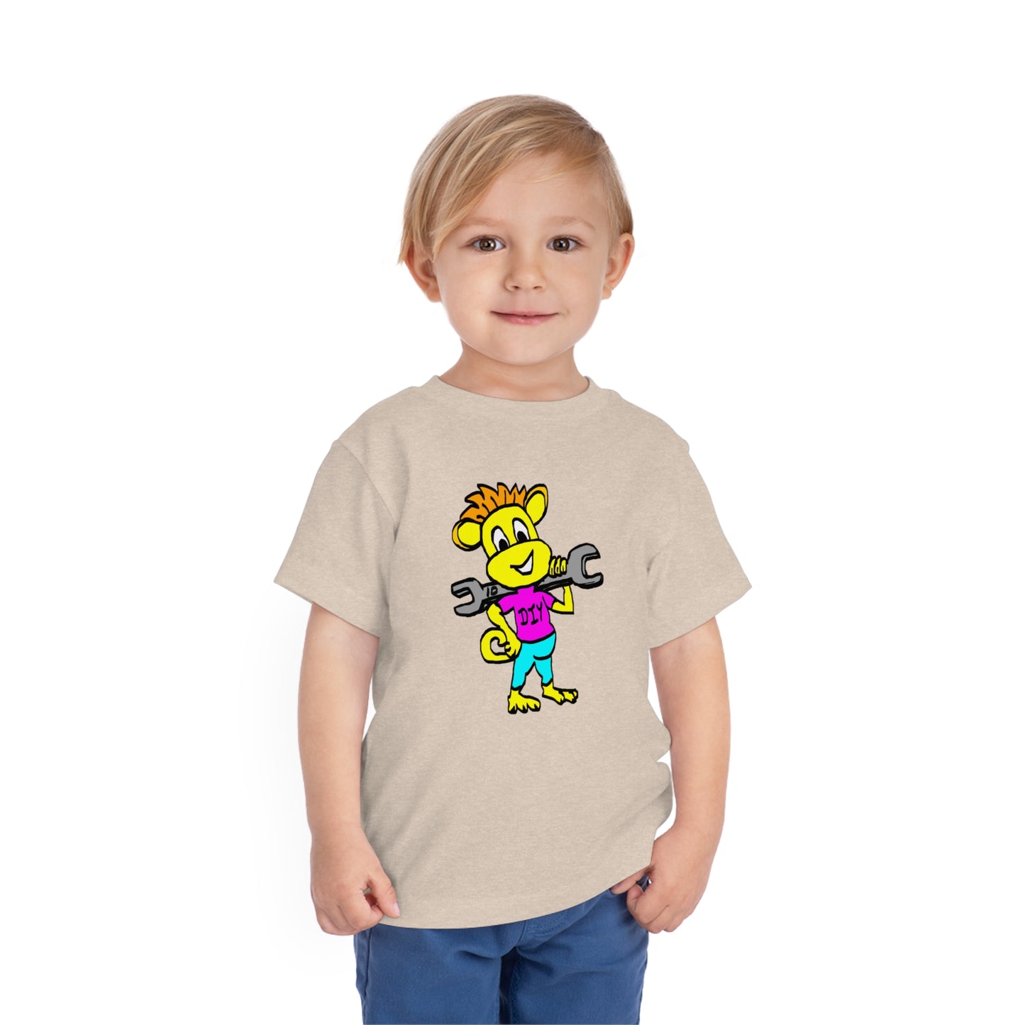 Toddler Short Sleeve Tee - DIY Monkey pink top