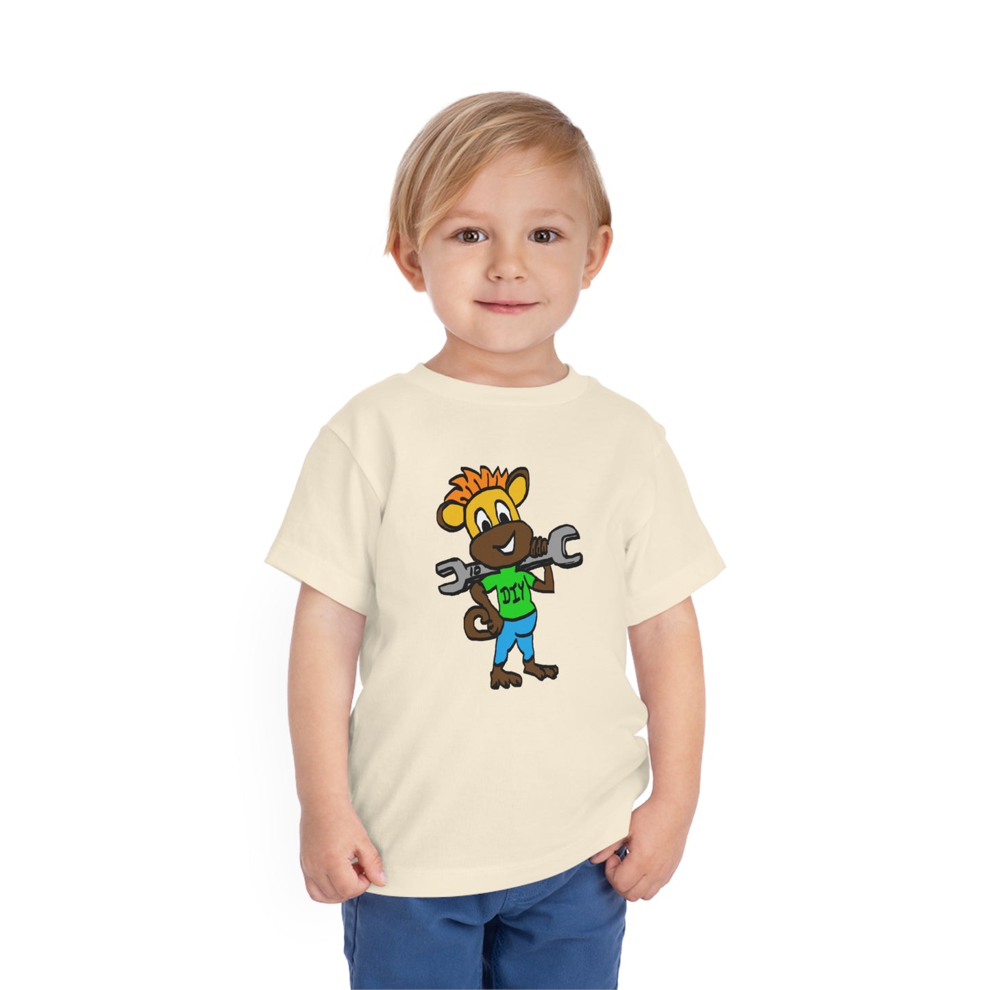 Toddler Short Sleeve Tee - DIY Monkey green top