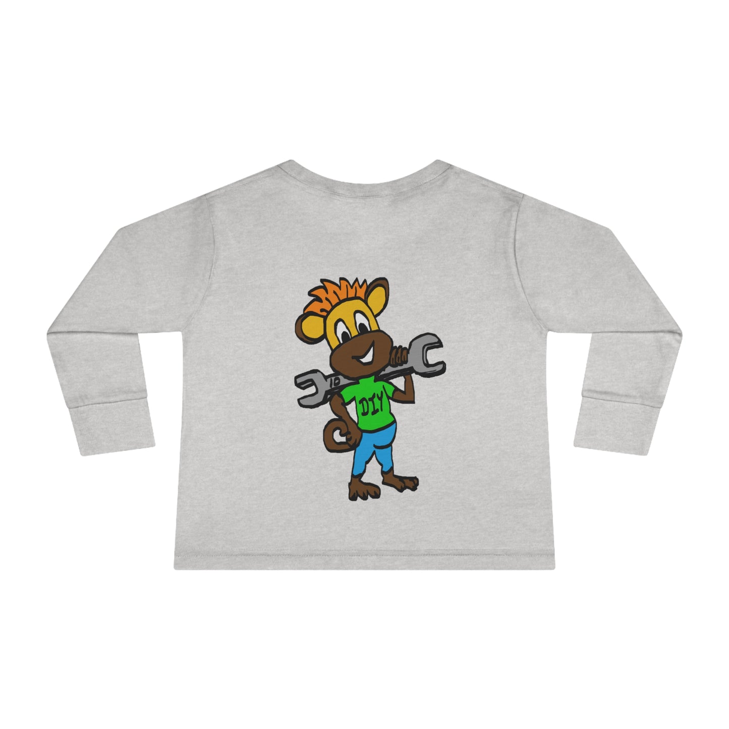 Toddler Long Sleeve Tee - DIY Monkey green top