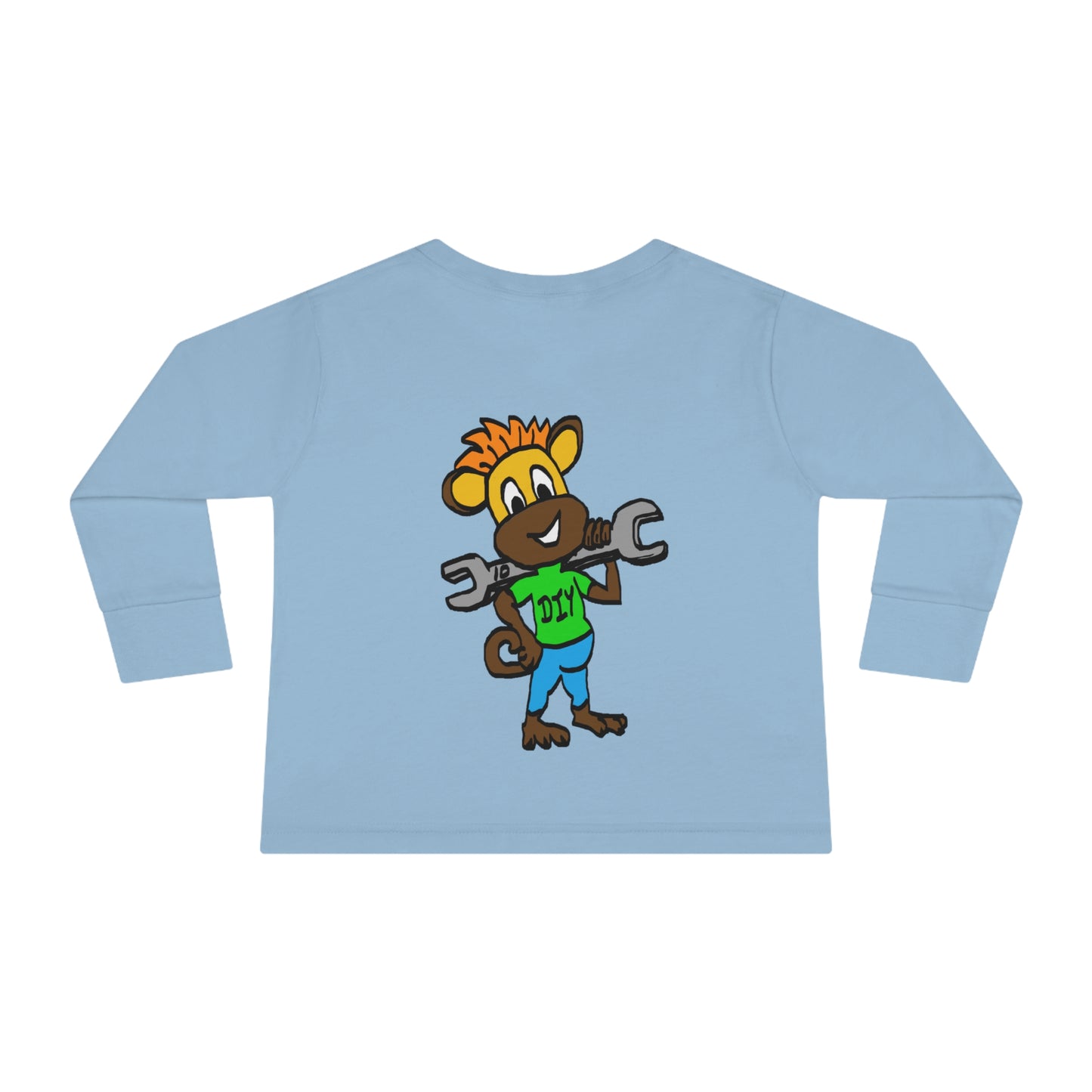 Toddler Long Sleeve Tee - DIY Monkey green top