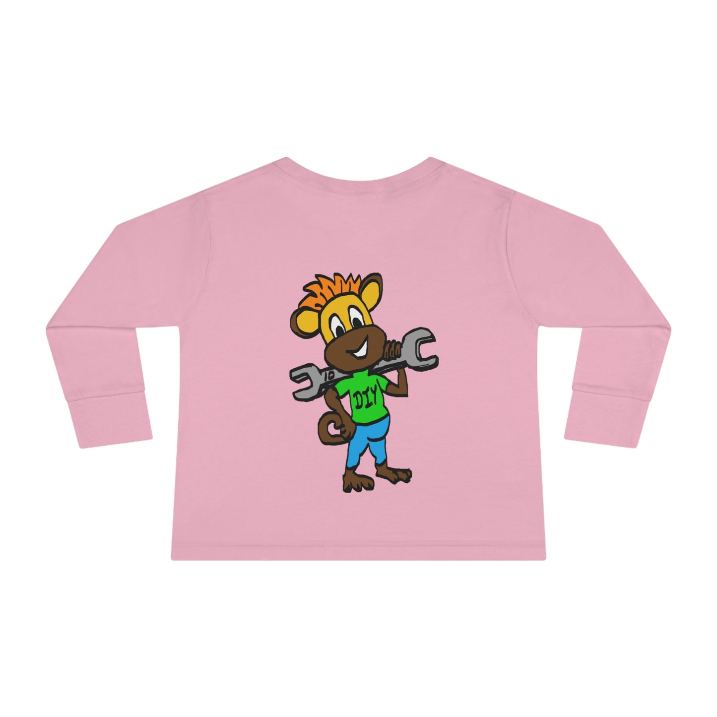 Toddler Long Sleeve Tee - DIY Monkey green top