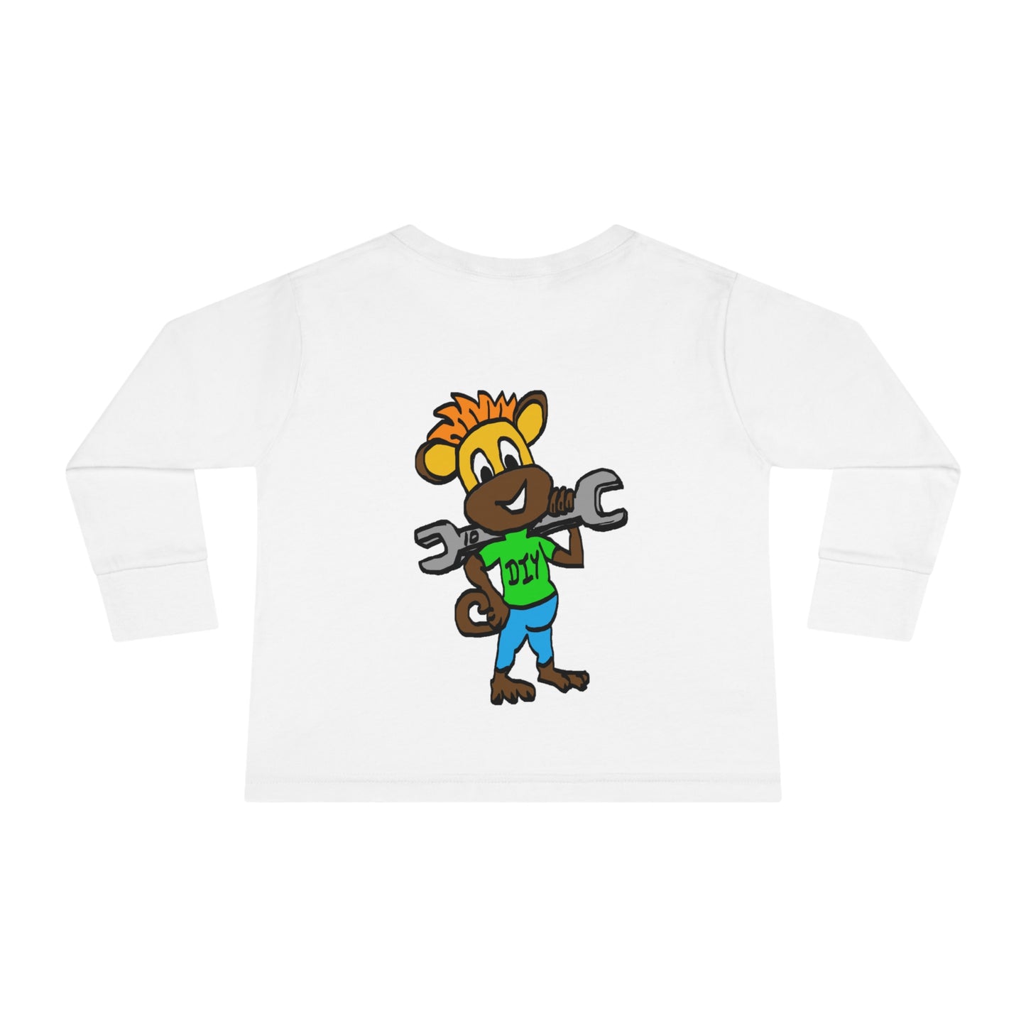 Toddler Long Sleeve Tee - DIY Monkey green top