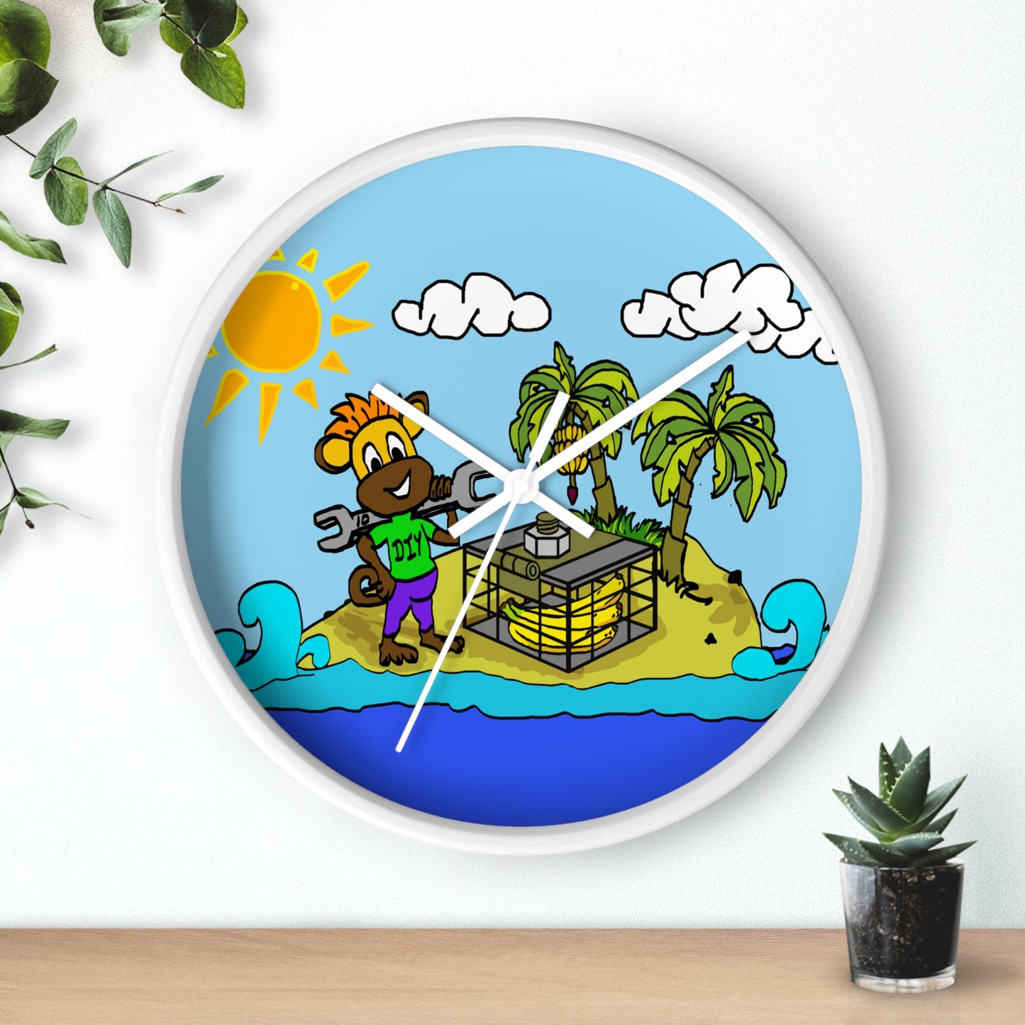 Banana Holiday Wall Clock